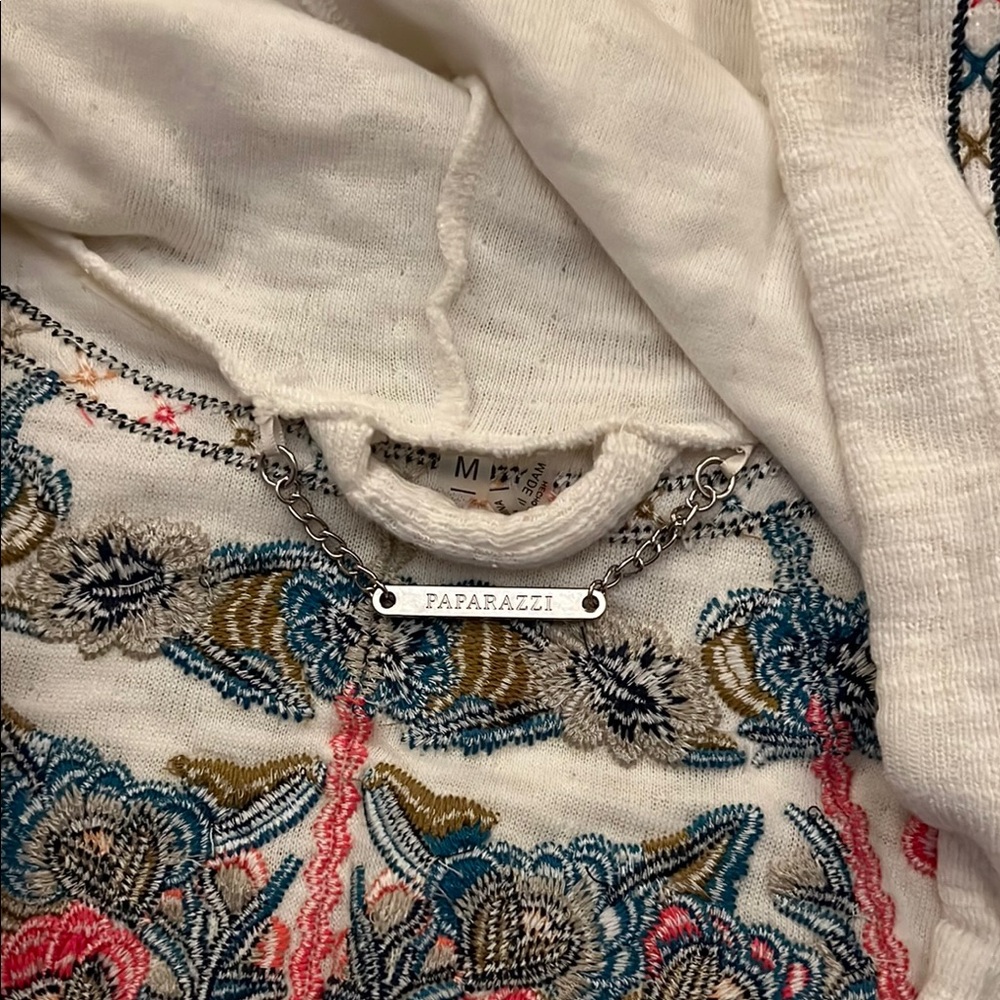 Paparazzi Floral Knit Top in Blue and Pink